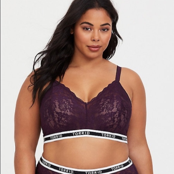 torrid Other - Torrid Logo Purple Sheer Lace Bralette